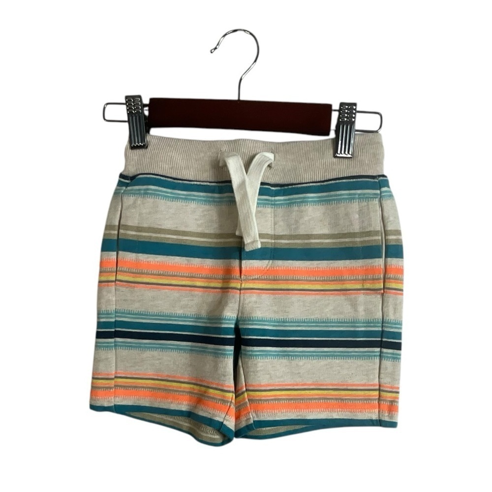 Oshkosh B’Gosh Multi Colored Striped French Terry Pull On Cotton Kids Shorts - Picture 4 of 12